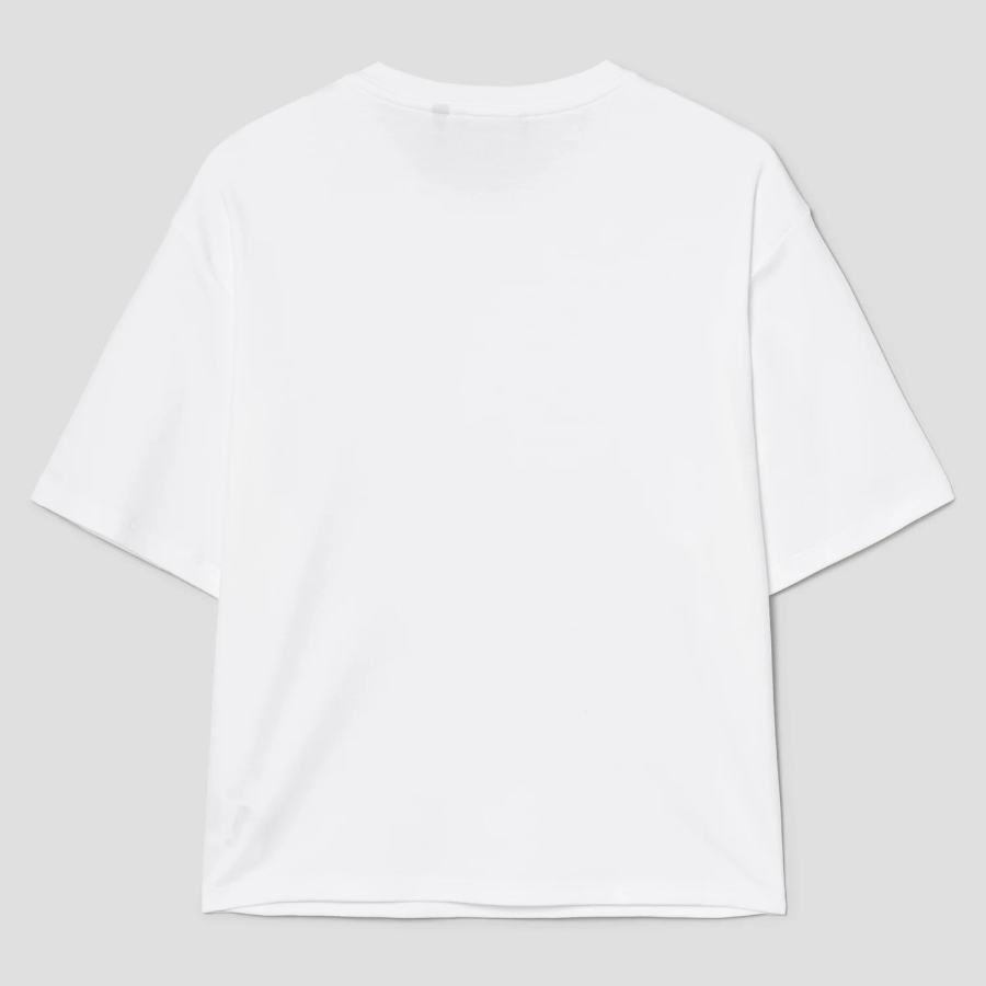 Theory Women Clinton Knit Boxy Crewneck Tee - White