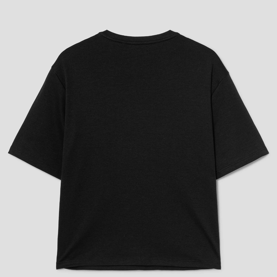 Theory Women Clinton Knit Boxy Crewneck Tee - Black
