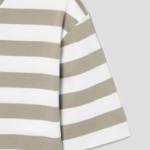 Theory Women Wide Stripe Boxy Crewneck Tee - Taupe Multi