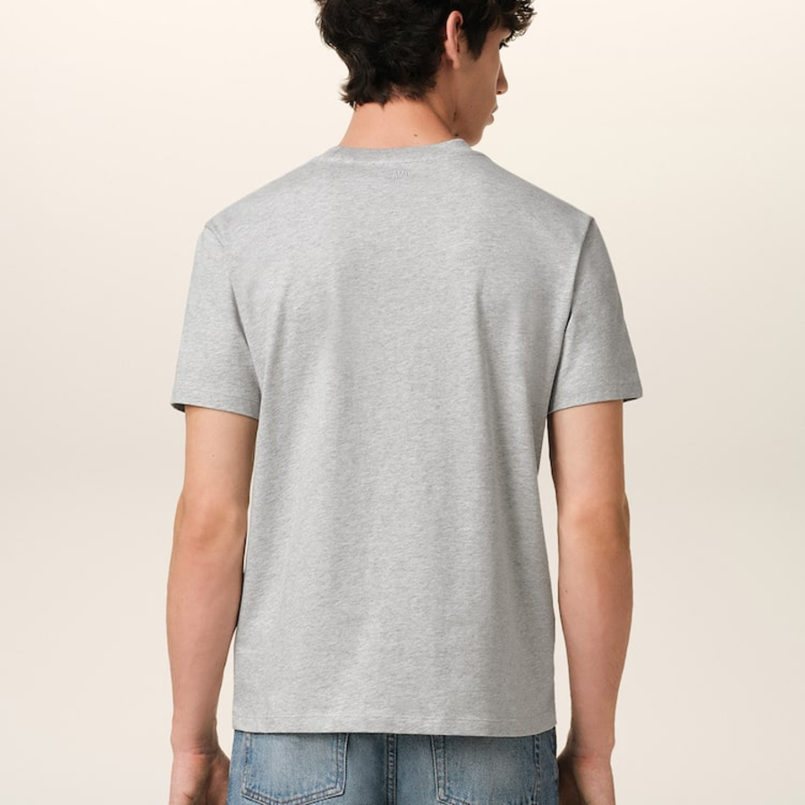 ami (Унисекс) Футболка Red ADC T-shirt – Heather Ash Grey