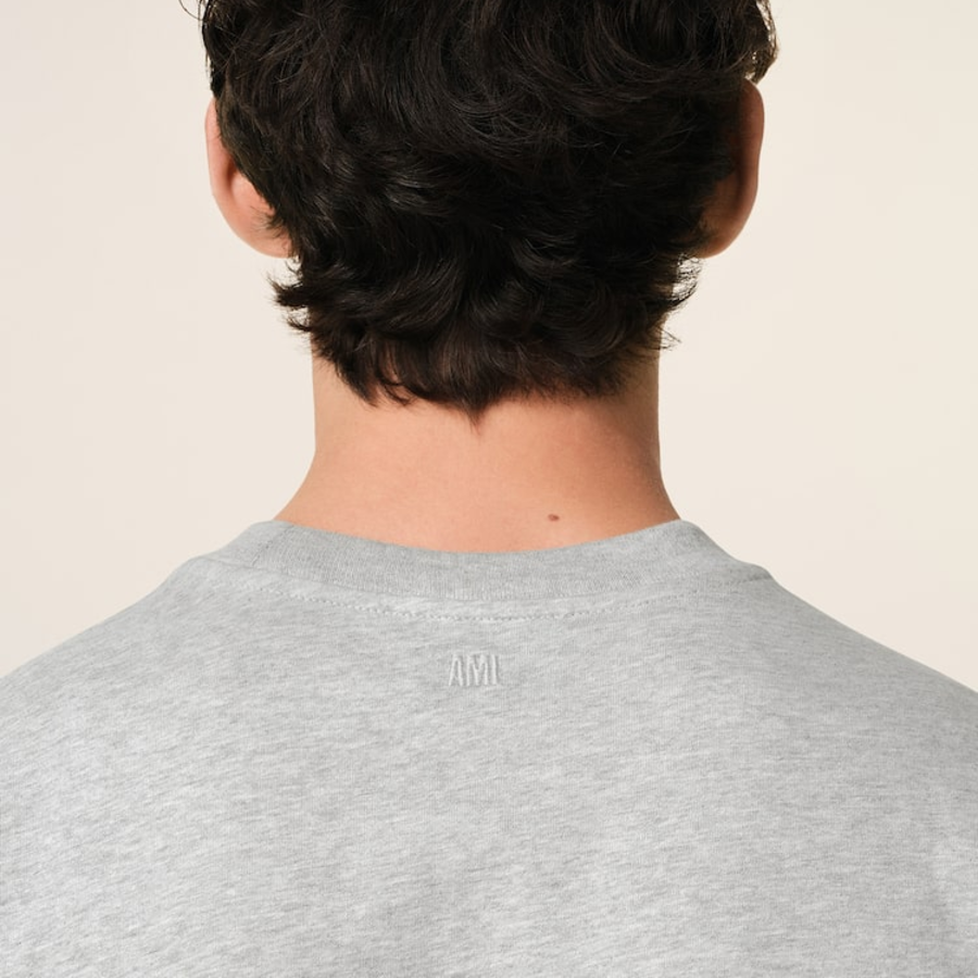 ami (Унисекс) Футболка Red ADC T-shirt – Heather Ash Grey