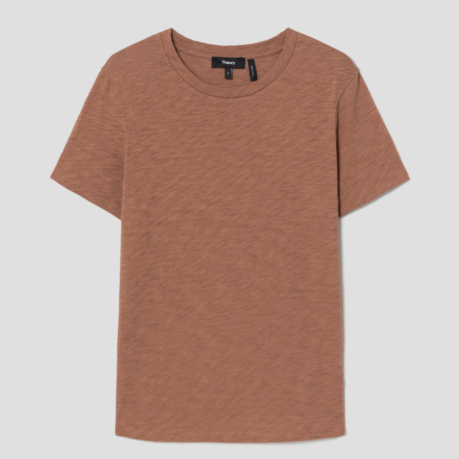 Theory Women Nebulous Easy Tee - Dark Ginger