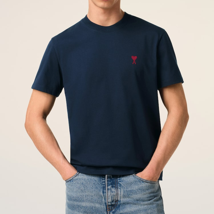 ami (Унисекс) Футболка Red ADC T-shirt – Night Blue