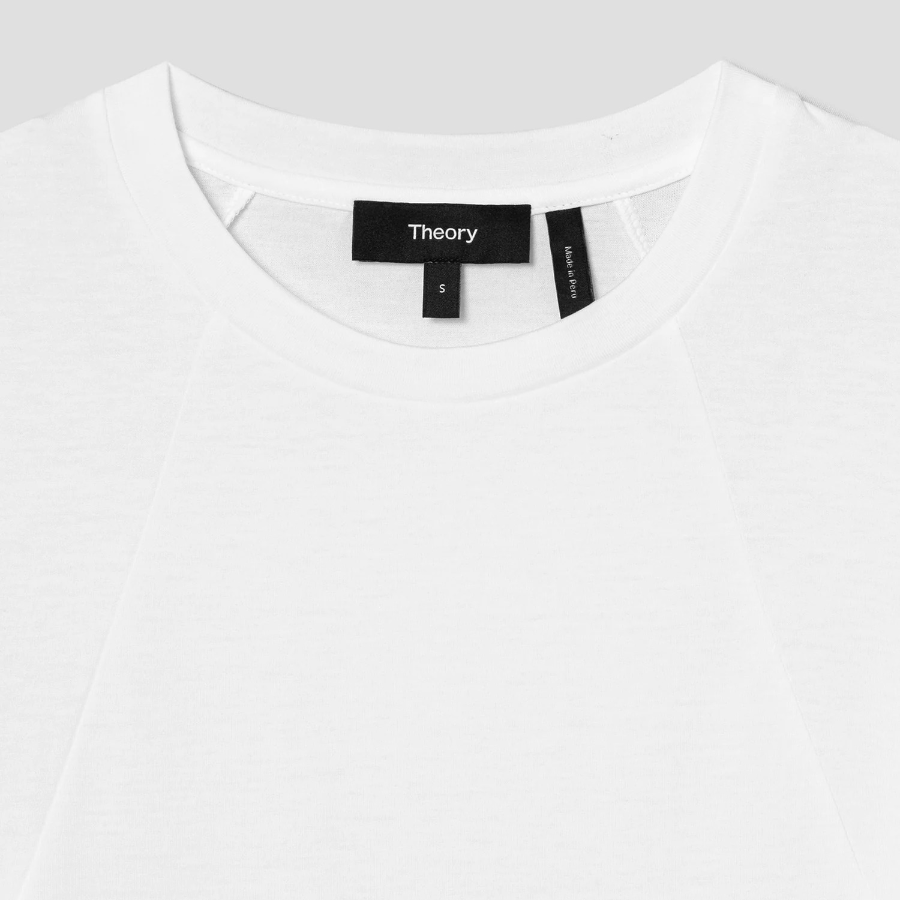 Theory Women Apex Cotton Flutter Tee - White