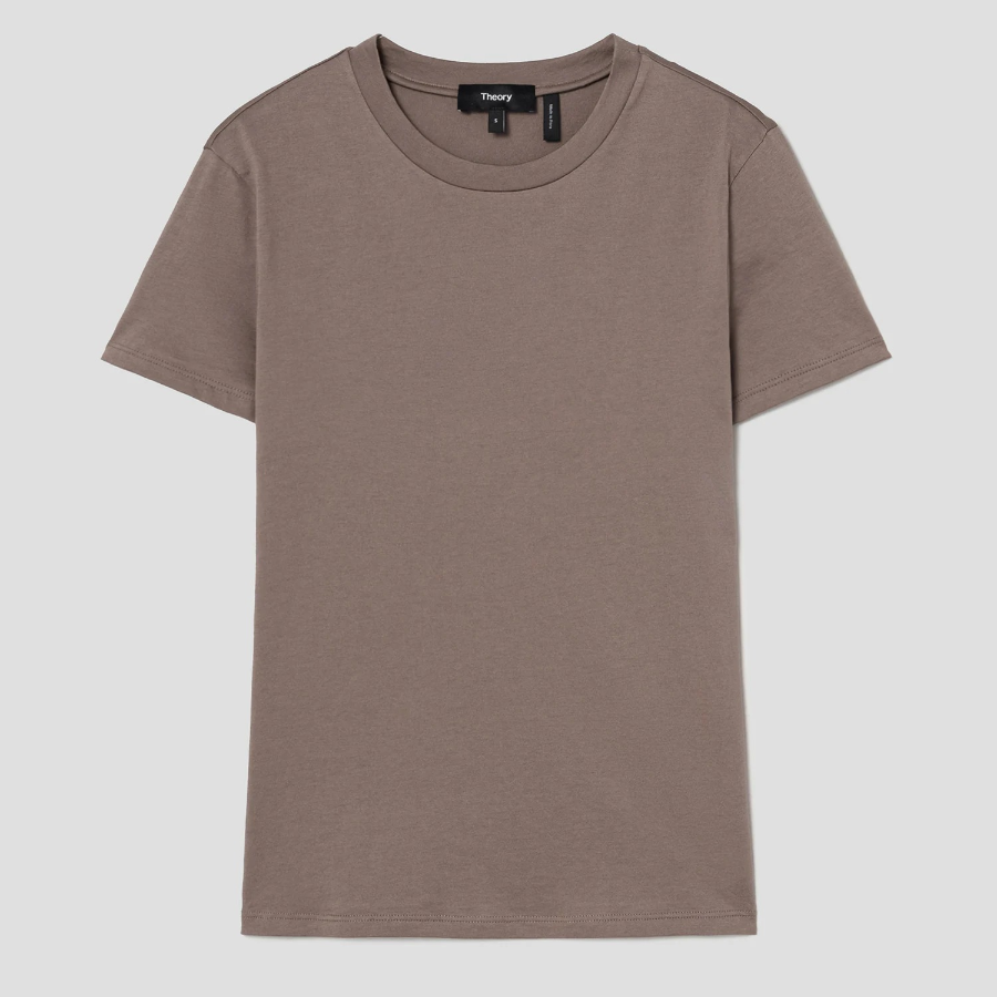 Theory Women Apex Cotton Tiny Tee - Walnut