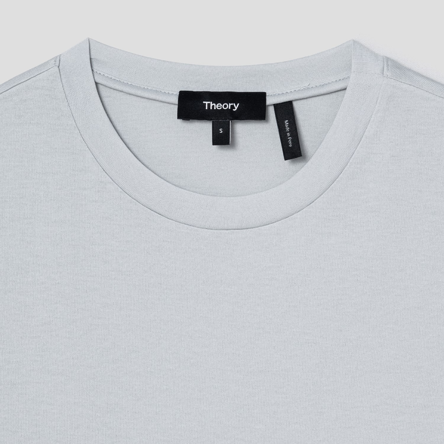 Theory Women Apex Cotton Tiny Tee - Pearl Blue