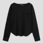 Theory Women Clinton Knit Boatneck Shirt - Black