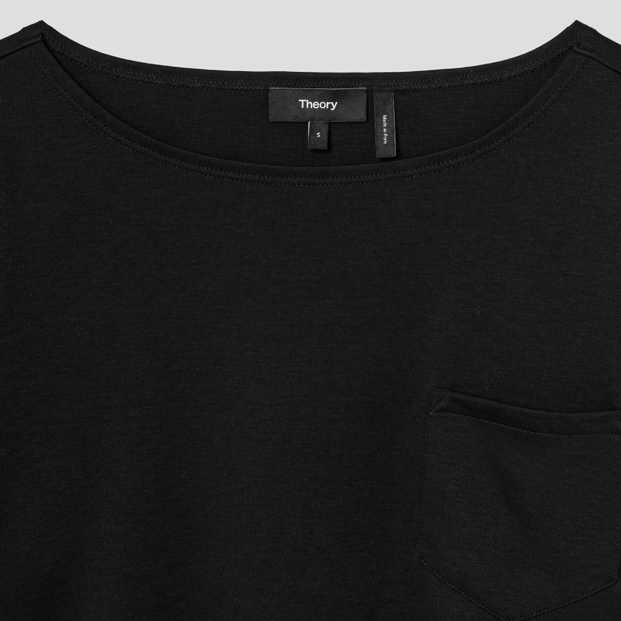 Theory Women Clinton Knit Boatneck Shirt - Black