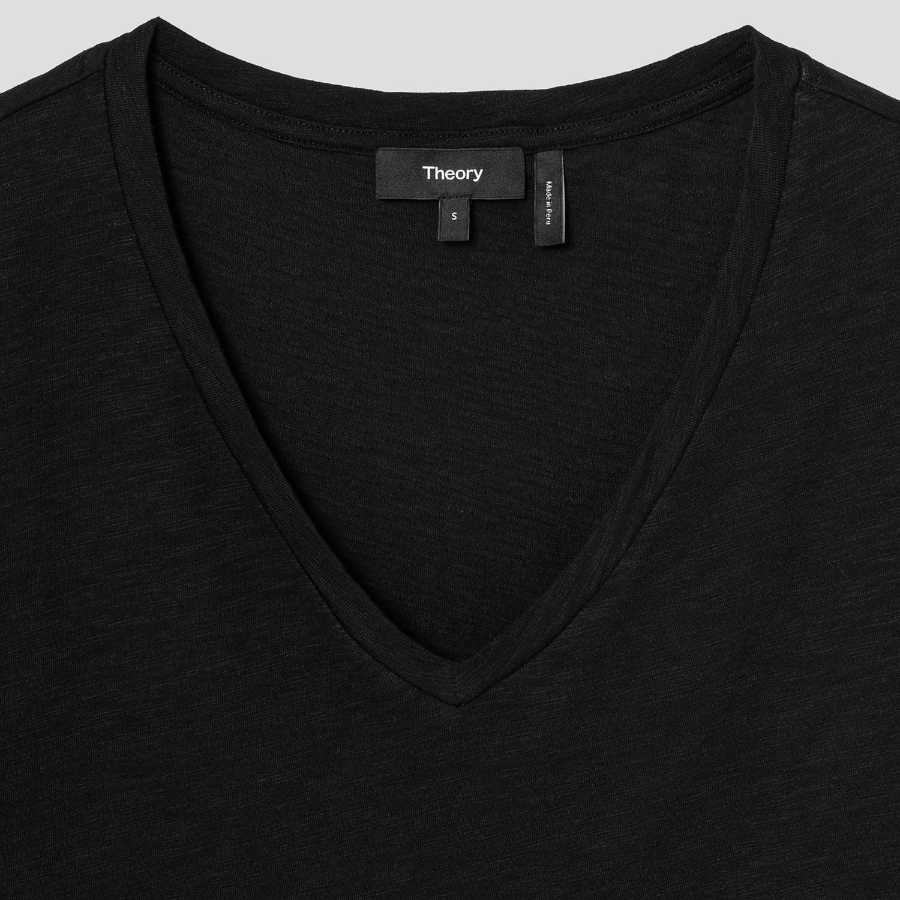 Theory Women Nebulous Relaxed Vneck Tee - Black