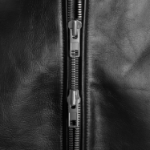 JUUN.J (Унисекс) Куртка Washed Leather Stand Collar MA-1 Jumper – Black