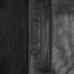 JUUN.J (Унисекс) Куртка Washed Leather Stand Collar MA-1 Jumper – Black