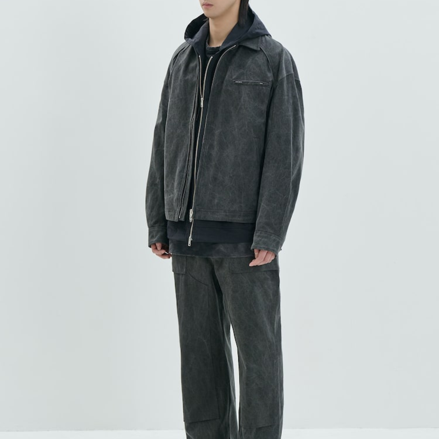 JUUN.J (Унисекс) Куртка [CORE] Delave Cotton Workwear Setup Jacket – Grey