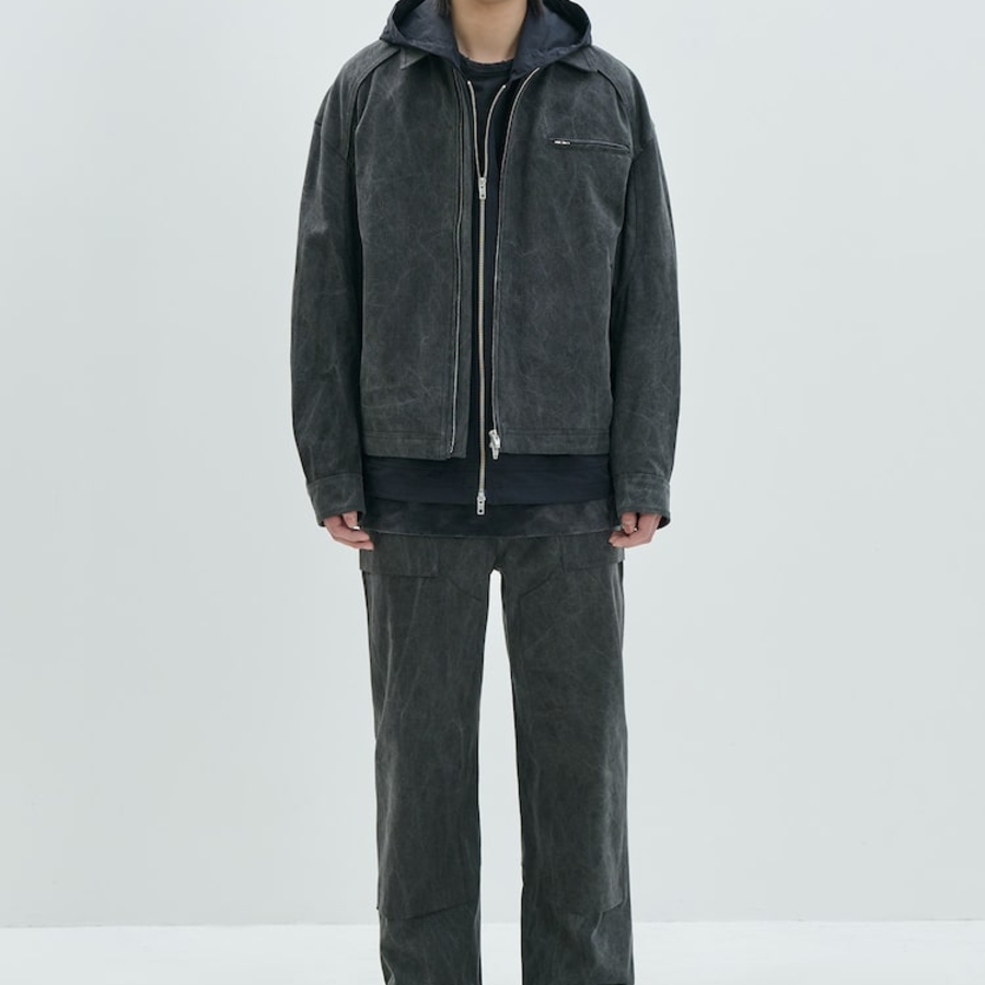 JUUN.J (Унисекс) Куртка [CORE] Delave Cotton Workwear Setup Jacket – Grey