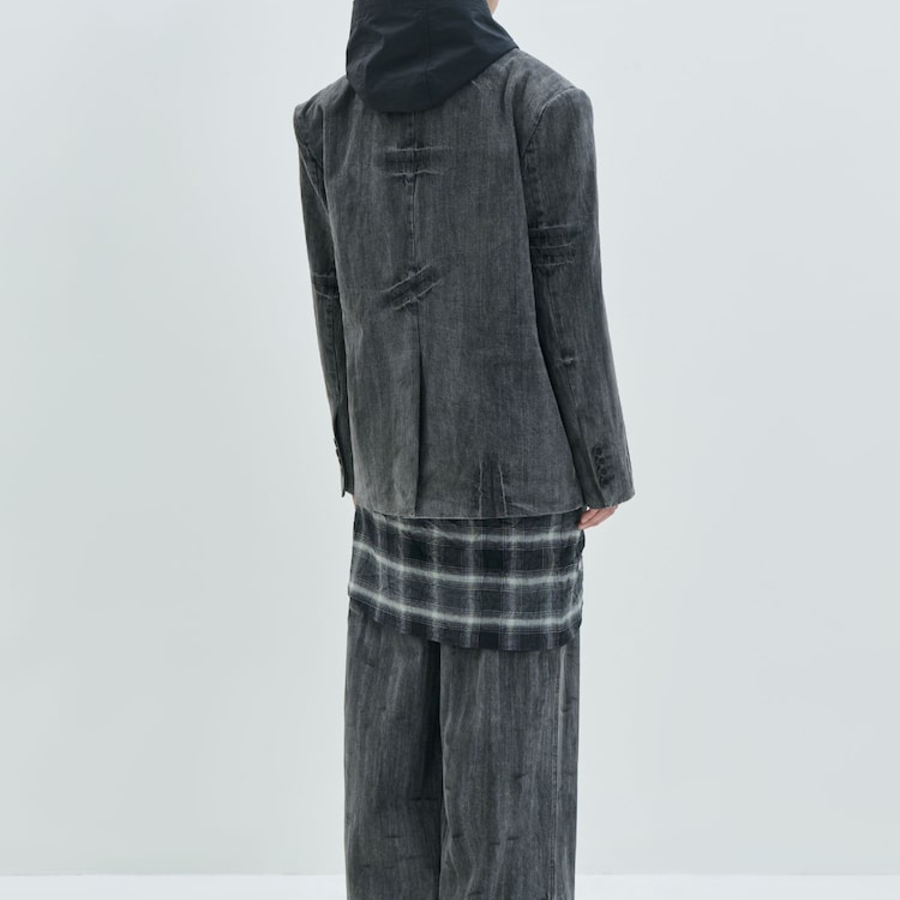 JUUN.J (Унисекс) Куртка Denim Oversized Setup Jacket – Black