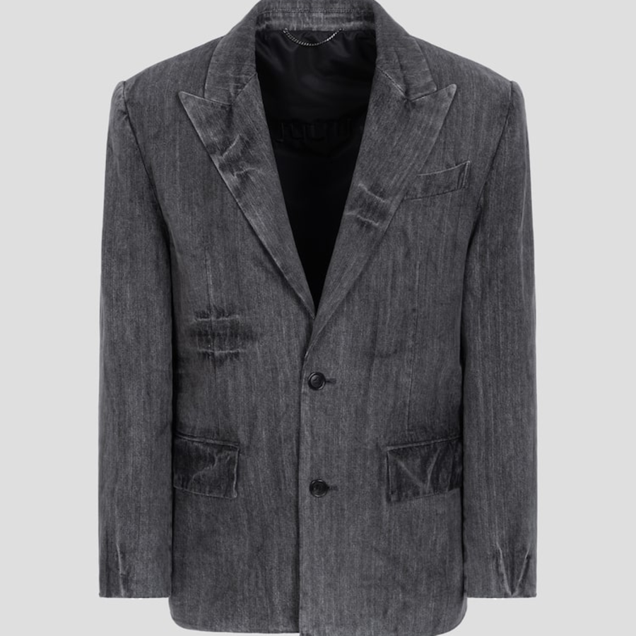 JUUN.J (Унисекс) Куртка Denim Oversized Setup Jacket – Black