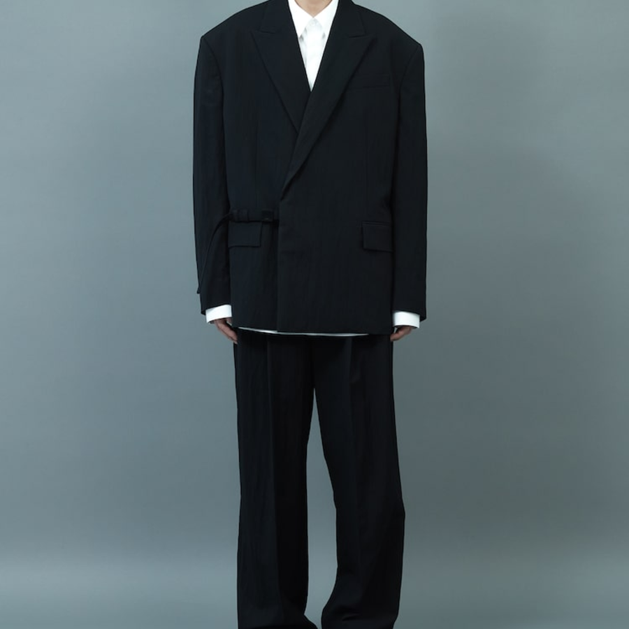 JUUN.J (Унисекс) Жакет Blended Wool Belted Setup Jacket – Black