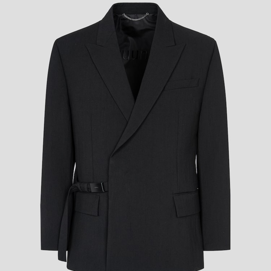 JUUN.J (Унисекс) Жакет Blended Wool Belted Setup Jacket – Black