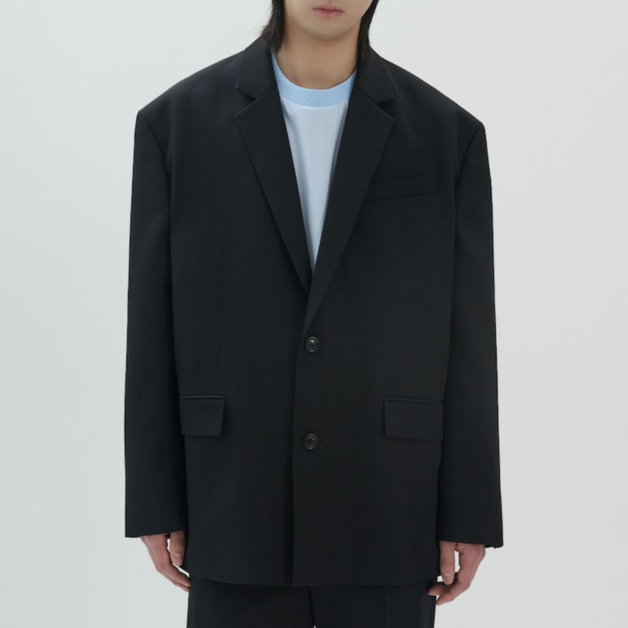 JUUN.J (Унисекс) Жакет [CORE] Wool Slit Setup Jacket – Black