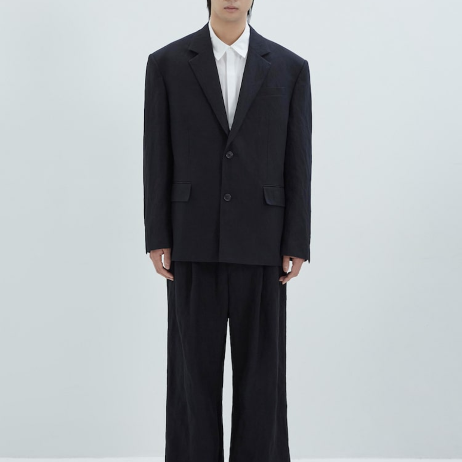 JUUN.J (Унисекс) Жакет [CORE] Cotton Linen Setup Jacket – Black