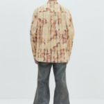 JUUN.J (Унисекс) Рубашка Sun-Bleach Print Check Loose-Fit Shirt – Yellowish Brown