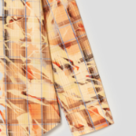 JUUN.J (Унисекс) Рубашка Sun-Bleach Print Check Loose-Fit Shirt – Yellowish Brown