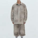 JUUN.J (Унисекс) Рубашка Denim Painted Loose-Fit Shirt – Beige