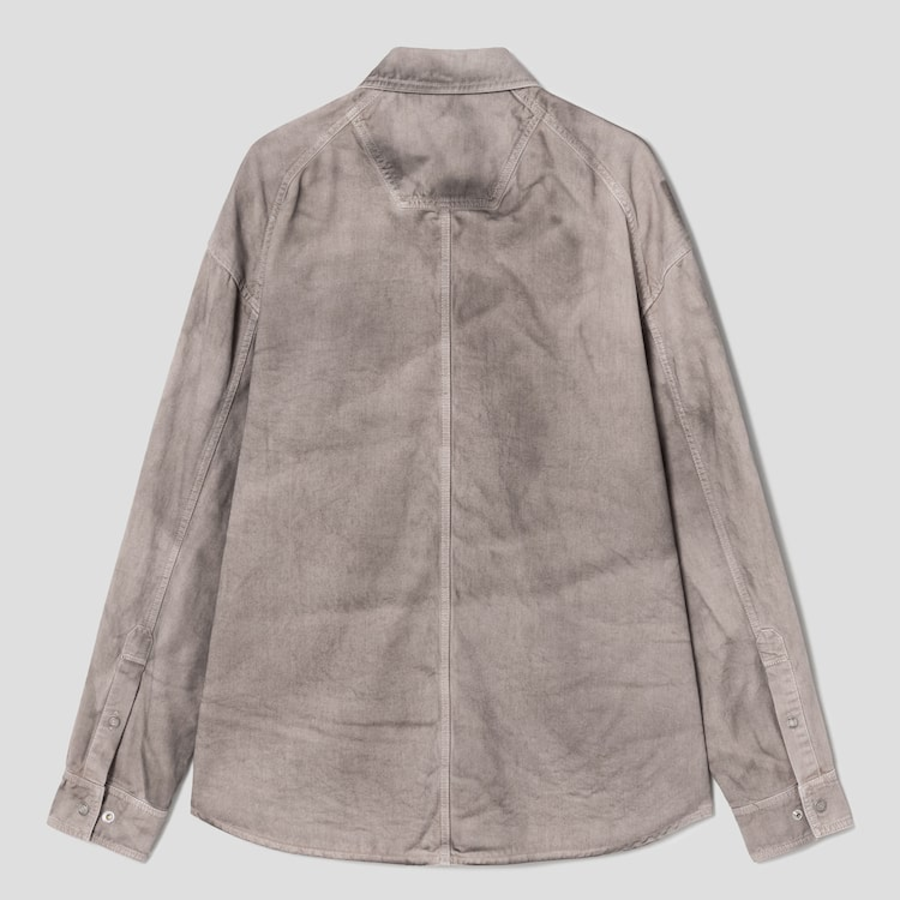 JUUN.J (Унисекс) Рубашка Denim Painted Loose-Fit Shirt – Beige