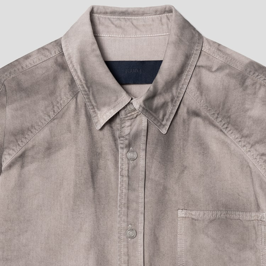 JUUN.J (Унисекс) Рубашка Denim Painted Loose-Fit Shirt – Beige