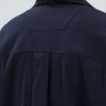 JUUN.J (Унисекс) Рубашка [CORE] Summer Linen Open-Collar Loose-Fit Short-Sleeve Shirt – Navy