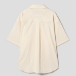 JUUN.J (Унисекс) Рубашка [CORE] Summer Linen Open-Collar Loose-Fit Short-Sleeve Shirt – Ivory