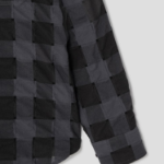 JUUN.J (Унисекс) Рубашка [CORE] Sheer Square Check Oversized Shirt – Black