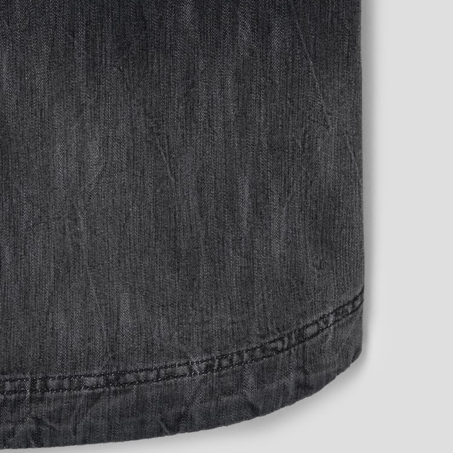 JUUN.J (Унисекс) Рубашка Denim Loose-Fit Short-Sleeve Shirt – Black