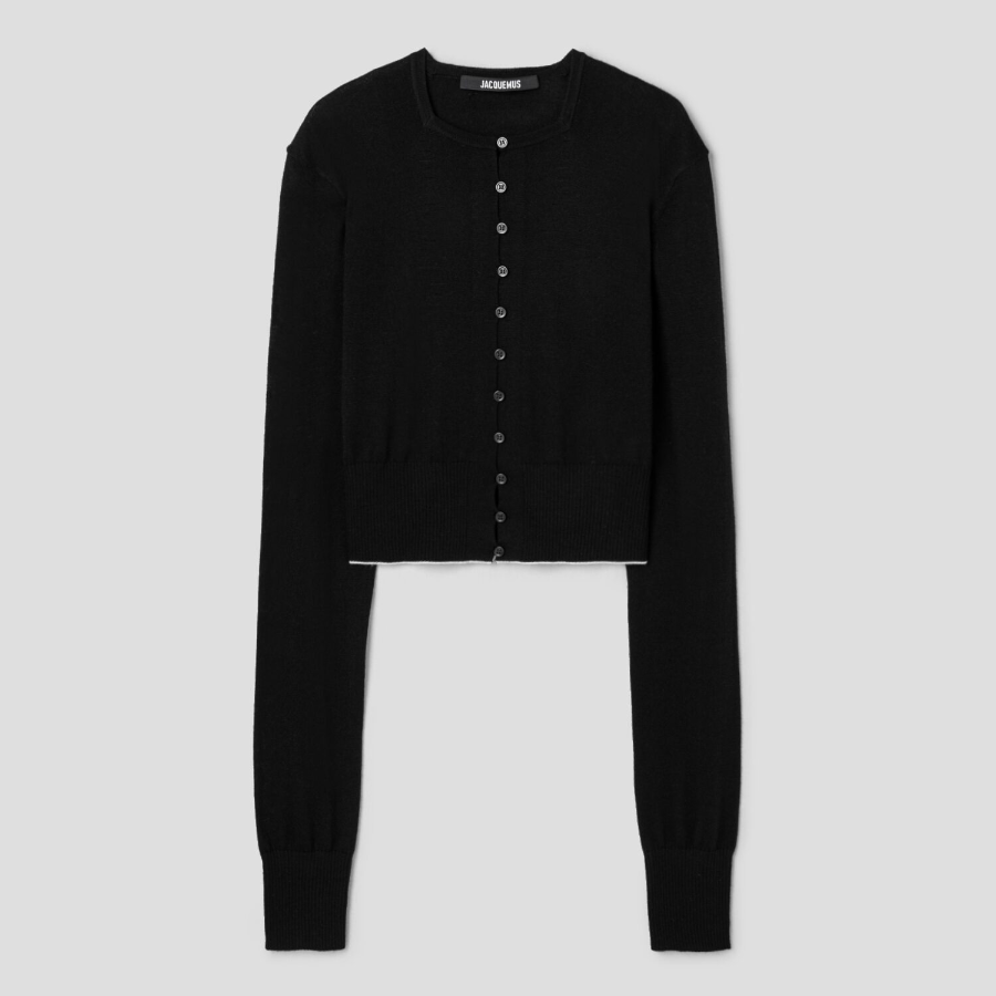 JACQUEMUS Le Cardigan Spiaggia - Black