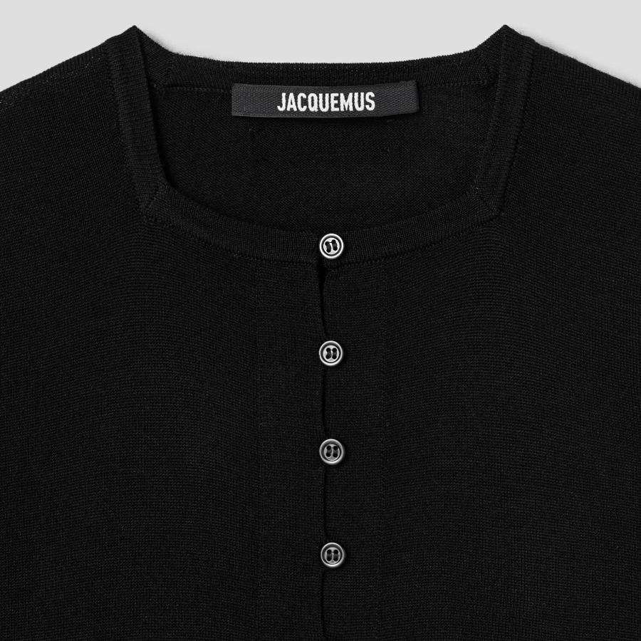 JACQUEMUS Le Cardigan Spiaggia - Black