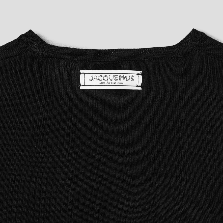 JACQUEMUS Le Cardigan Spiaggia - Black