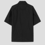 JUUN.J (Унисекс) Рубашка Multi-Tuck Zip-Up Short-Sleeve Shirt – Black