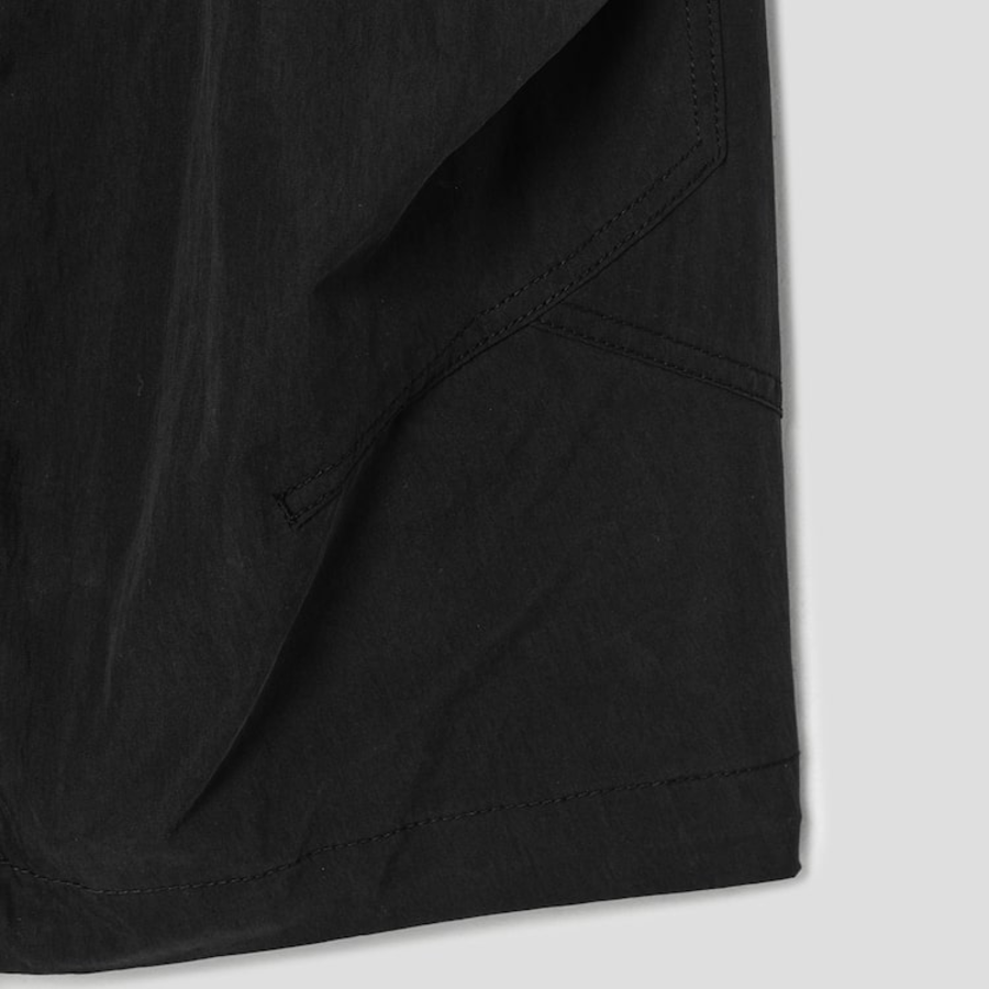 JUUN.J (Унисекс) Рубашка Multi-Tuck Zip-Up Short-Sleeve Shirt – Black