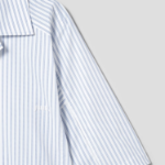 JUUN.J (Унисекс) Рубашка [CORE] Cotton Poly Stripe Coach Short-Sleeve Shirt – Blue