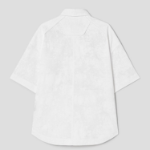 JUUN.J (Унисекс) Рубашка [CORE] Painting Stripe Hidden Pocket Piping Oversized Short-Sleeve Shirt – White