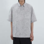 JUUN.J (Унисекс) Рубашка [CORE] Coal Cotton Oversized Short-Sleeve Shirt – Light Grey