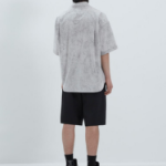 JUUN.J (Унисекс) Рубашка [CORE] Coal Cotton Oversized Short-Sleeve Shirt – Light Grey