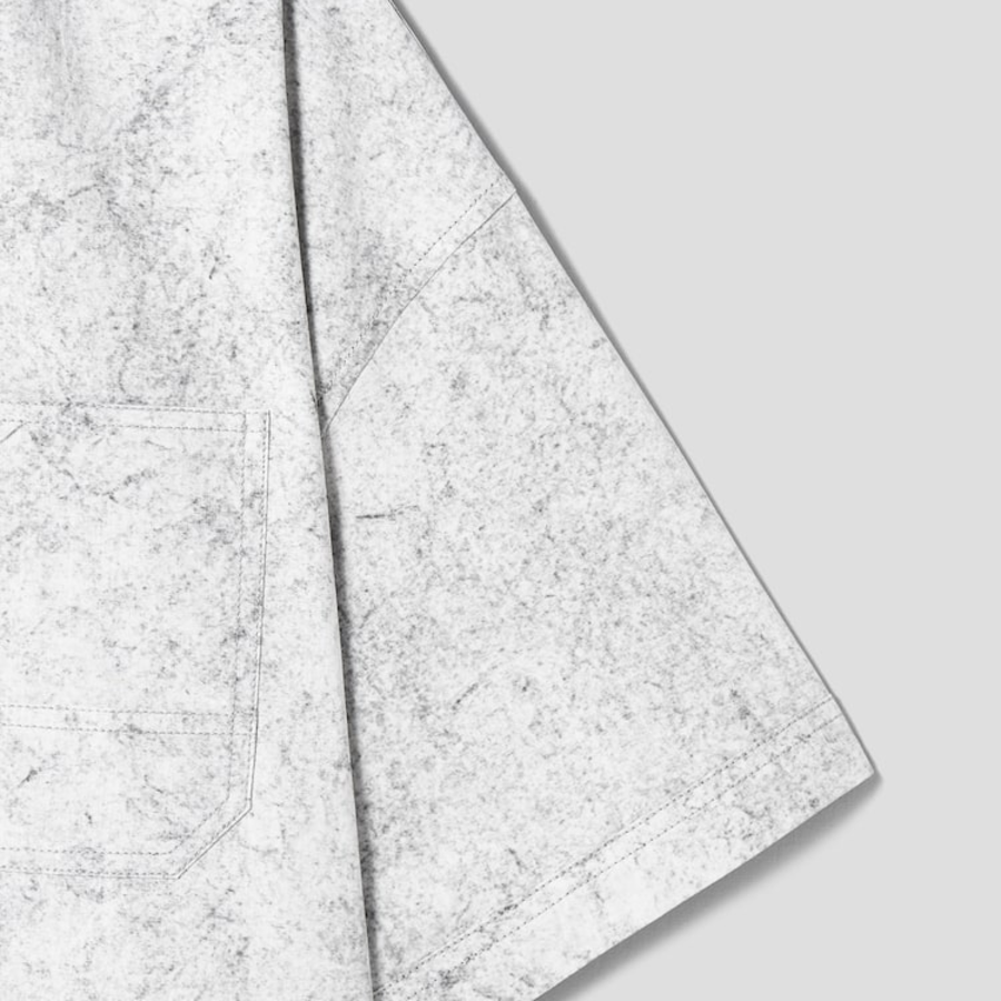 JUUN.J (Унисекс) Рубашка [CORE] Coal Cotton Oversized Short-Sleeve Shirt – Light Grey