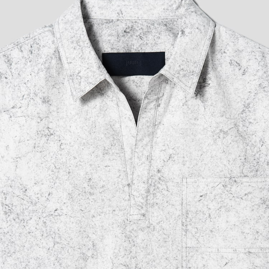 JUUN.J (Унисекс) Рубашка [CORE] Coal Cotton Oversized Short-Sleeve Shirt – Light Grey