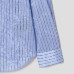 JUUN.J (Унисекс) Рубашка [CORE] Wrinkle Stripe Loose-Fit Shirt – Blue