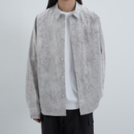 JUUN.J (Унисекс) Рубашка [CORE] Cool Cotton Coach Shirt – Light Grey