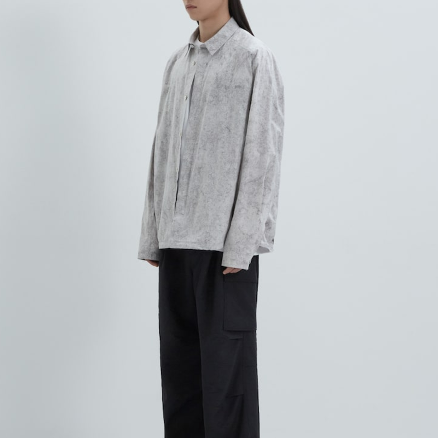 JUUN.J (Унисекс) Рубашка [CORE] Cool Cotton Coach Shirt – Light Grey