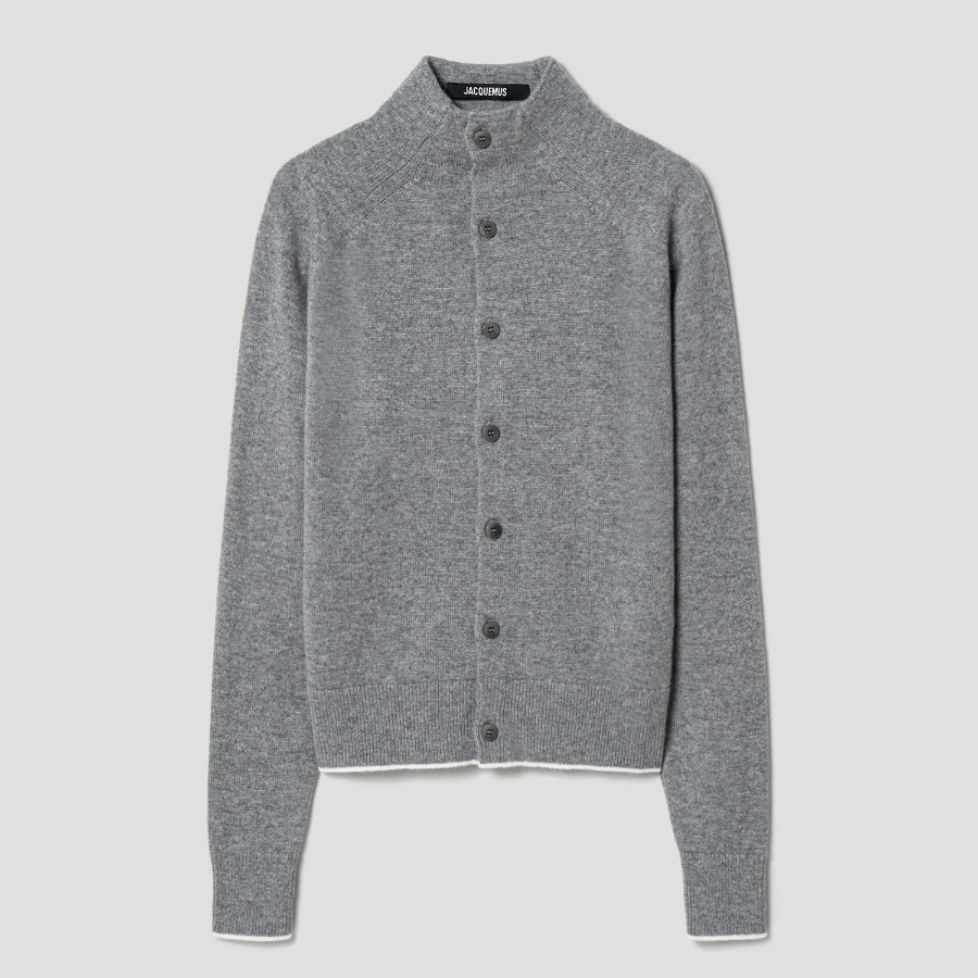 JACQUEMUS Le Cardigan Pitatto - Grey