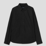 JUUN.J (Унисекс) Рубашка [CORE] Back Slit Zip Semi-Overfit Shirt – Black