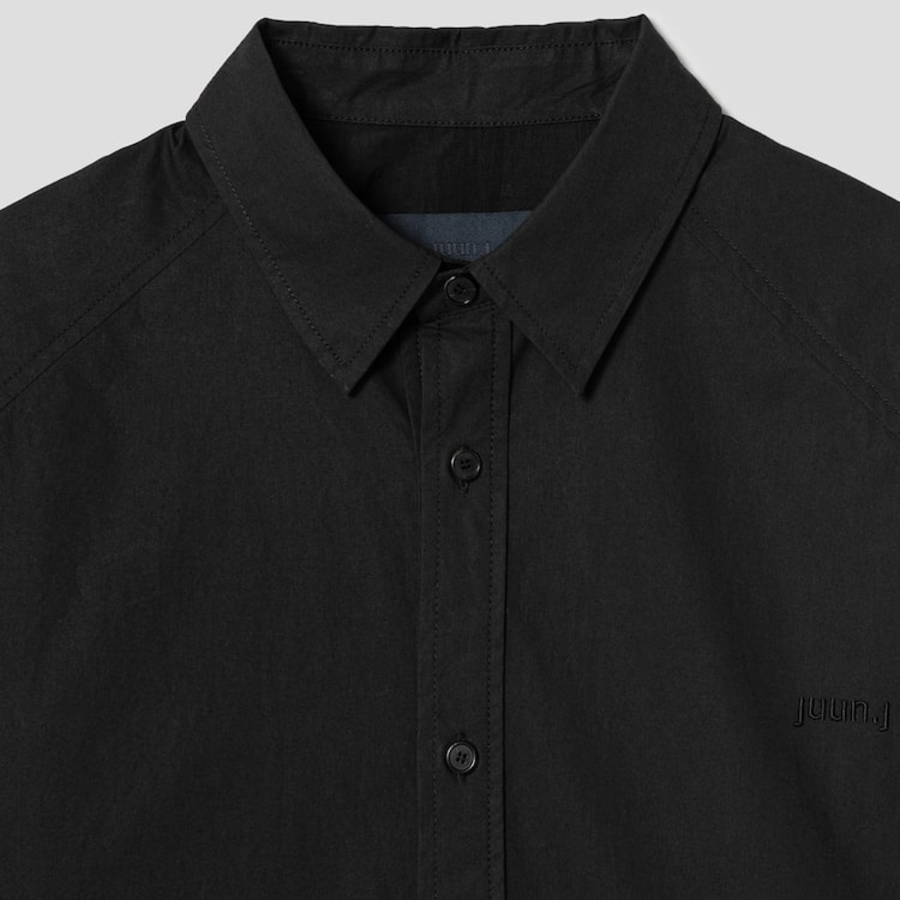 JUUN.J (Унисекс) Рубашка [CORE] Back Slit Zip Semi-Overfit Shirt – Black