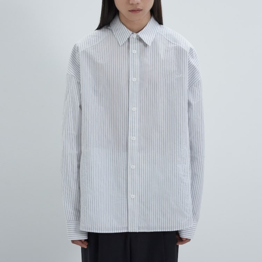 JUUN.J (Унисекс) Рубашка [CORE] Back Slit Zip Semi-Overfit Shirt – White